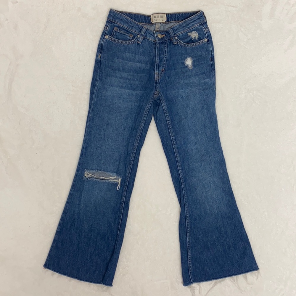 EUC We the Free Cropped bell bottom low rise jeans